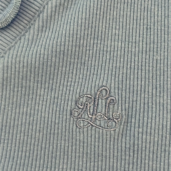 Lauren Ralph Lauren Blue 100% Cotton 2pc Pajama Lounge Set Top & Shorts size XL - Picture 6 of 17